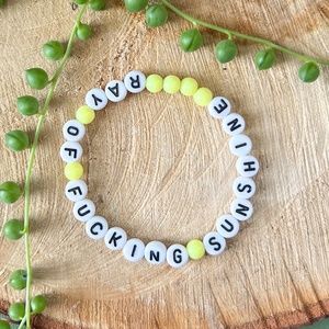 Ray Of F*cking Sunshine | Beaded Bracelet | Stretch Fit | Unisex